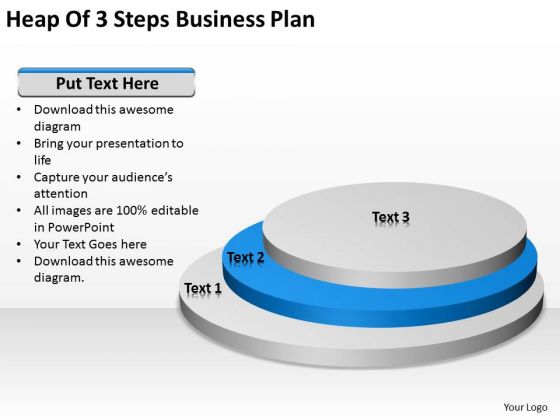 Heap Of 3 Steps Business Plan Ppt Samples PowerPoint Slides