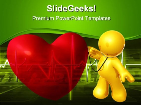Heart And Doctor Medical PowerPoint Templates And PowerPoint Backgrounds 0611
