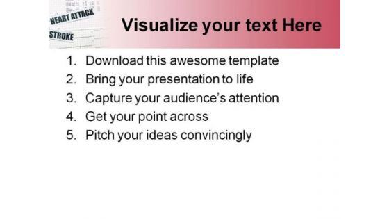 Heart Attack Medical PowerPoint Template 0610