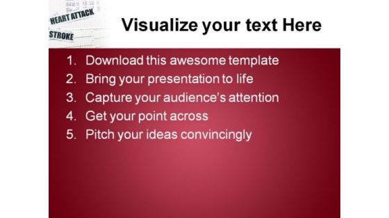 Heart Attack Medical PowerPoint Template 0610