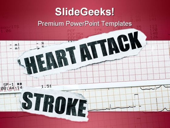 Heart Attack Medical PowerPoint Template 0610