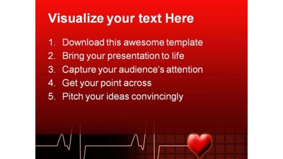 Heart Beat Medical PowerPoint Template 0610