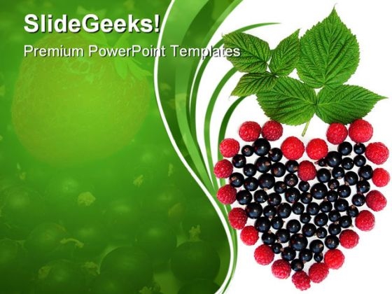 Heart Of Berries Nature PowerPoint Templates And PowerPoint Backgrounds 0311