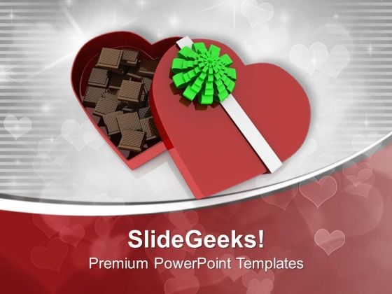 Heart Shaped Gift Box PowerPoint Templates Ppt Backgrounds For Slides 0713