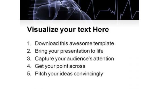 Heart X Ray Medical PowerPoint Template 1110