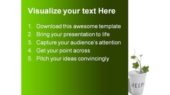 Help Environment PowerPoint Backgrounds And Templates 1210