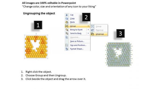 Hexagonal Combs Ppt Slide