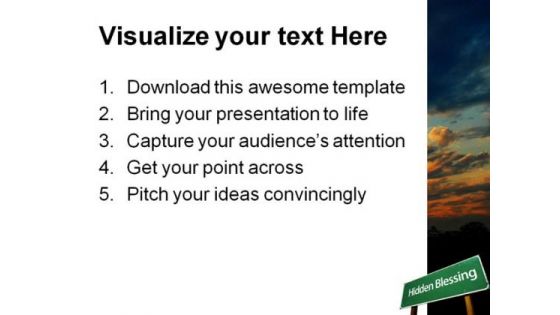 Hidden Blessing Christ PowerPoint Template 0610