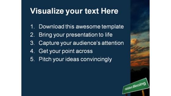 Hidden Blessing Christ PowerPoint Template 0610