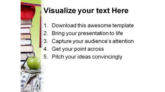 High Cost Education PowerPoint Template 0810