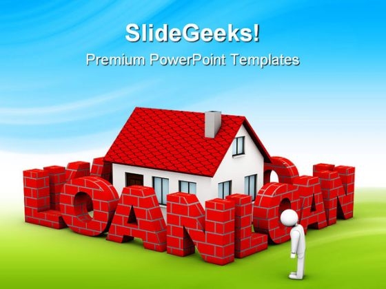 High Mortgage Rate Real Estate PowerPoint Themes And PowerPoint Slides 0511