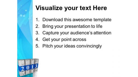 Highlighted New Year Box PowerPoint Templates Ppt Backgrounds For Slides 1212