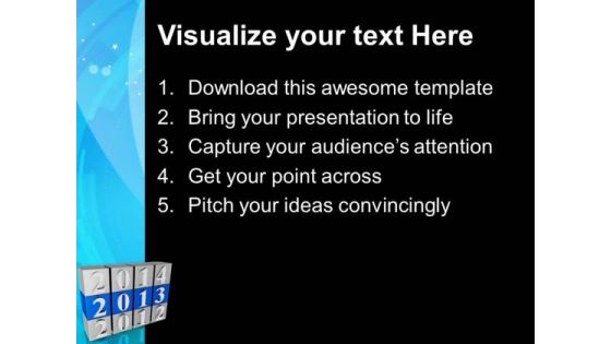 Highlighted New Year Box PowerPoint Templates Ppt Backgrounds For Slides 1212