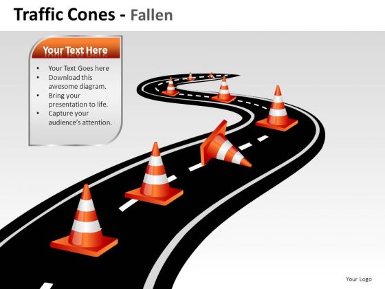 Highway Traffic Cones PowerPoint Slides And Ppt Diagram Templates