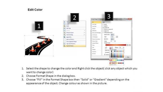 Highway Traffic Cones PowerPoint Slides And Ppt Diagram Templates