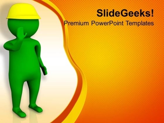 Hold For The Safety Sign PowerPoint Templates Ppt Backgrounds For Slides 0713