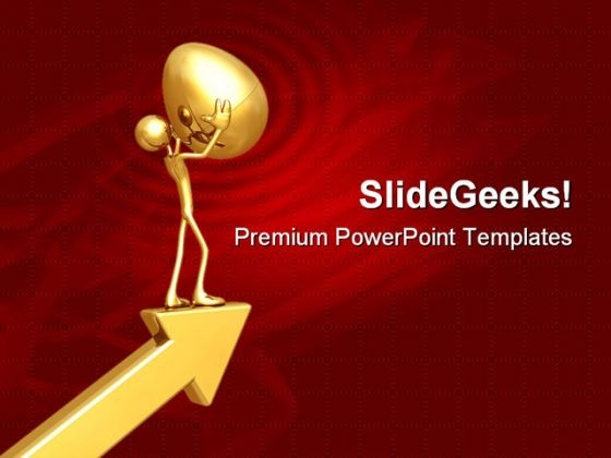 Holding Nest Egg On Growth Business PowerPoint Templates And PowerPoint Backgrounds 0711