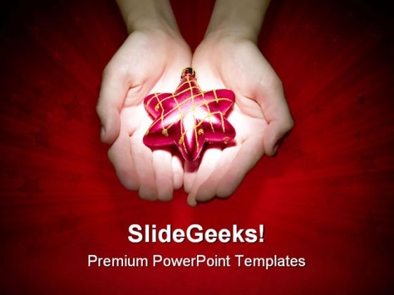 Holding Star Christmas PowerPoint Templates And PowerPoint Backgrounds 0511