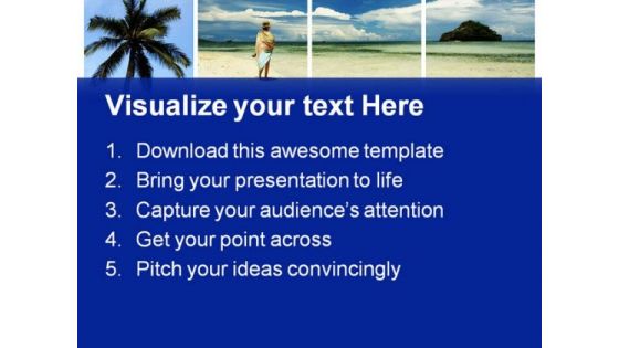 Holidays Dreams Beach PowerPoint Templates And PowerPoint Backgrounds 0811