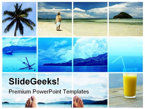 Holidays Dreams Beach PowerPoint Templates And PowerPoint Backgrounds 0811