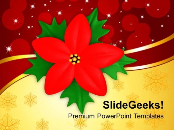 Holy Flower Christmas Background PowerPoint Templates Ppt Backgrounds For Slides 1212