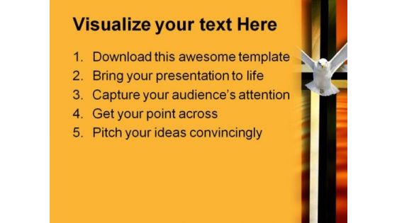 Holy Spirit Cross Religion PowerPoint Templates And PowerPoint Backgrounds 0511