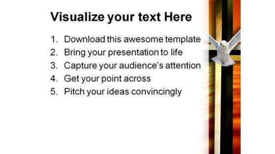 Holy Spirit Cross Religion PowerPoint Themes And PowerPoint Slides 0511