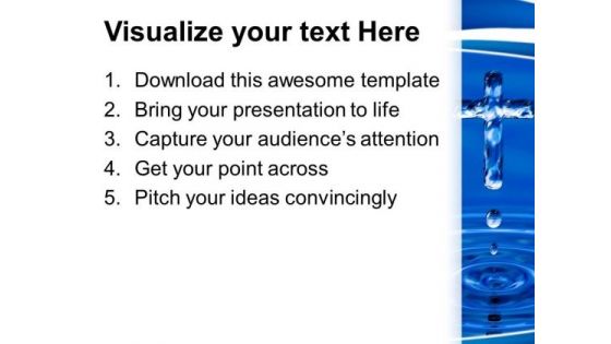 Holy Water Cross Christian PowerPoint Templates And PowerPoint Themes 0712