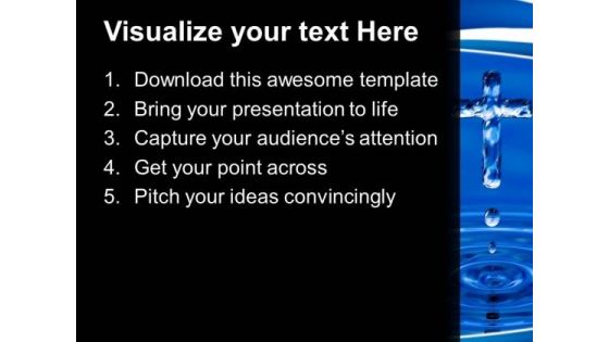 Holy Water Cross Christian PowerPoint Templates And PowerPoint Themes 0712