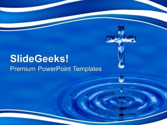 Holy Water Cross Christian PowerPoint Templates And PowerPoint Themes 0712