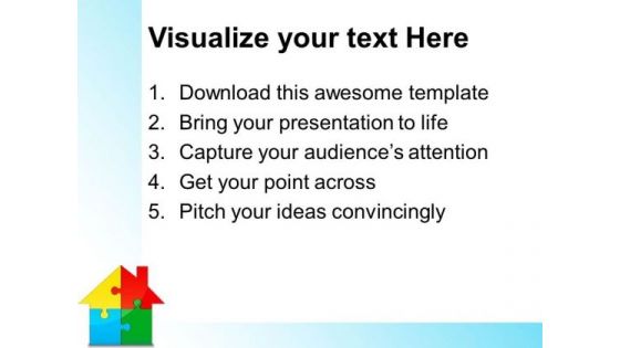 Home Puzzle Real Estate PowerPoint Templates And PowerPoint Themes 0412