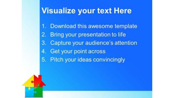 Home Puzzle Real Estate PowerPoint Templates And PowerPoint Themes 0412