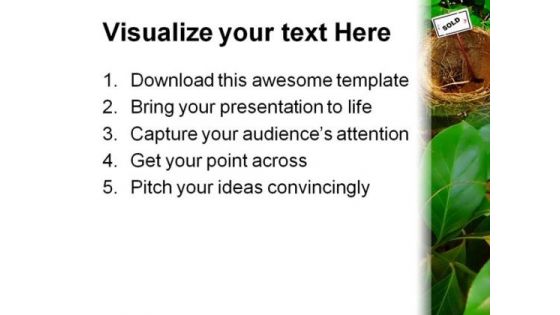 Home Sold Concept Nature PowerPoint Background And Template 1210