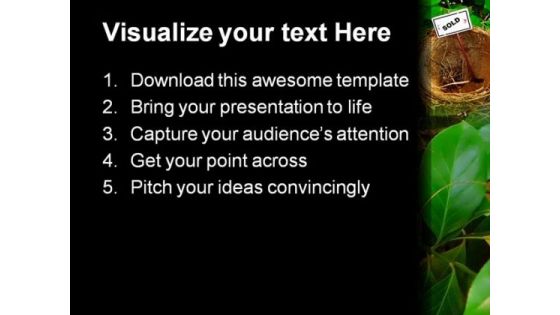 Home Sold Concept Nature PowerPoint Background And Template 1210