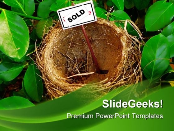 Home Sold Concept Nature PowerPoint Background And Template 1210