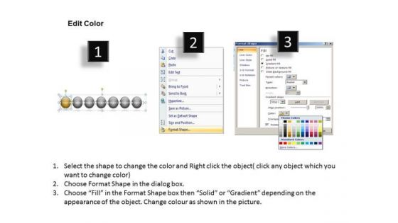 Horizontal Arrow Procedure 7 Stages Schematic Design PowerPoint Templates
