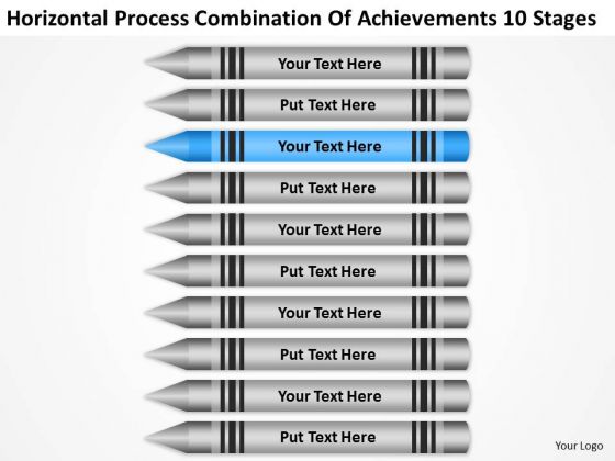 Horizontal Process Combination Of Acheivements 10 Stages Ppt Business Ideas PowerPoint Slides