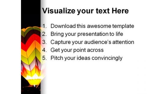 Hot Air Balloons Sports PowerPoint Template 1110
