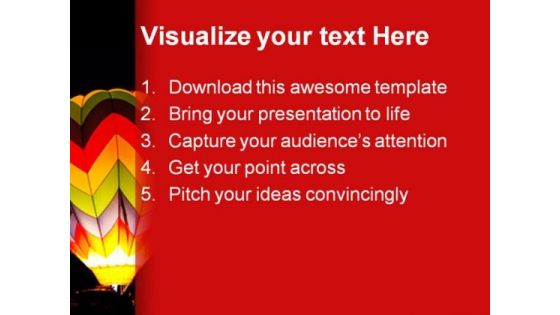 Hot Air Balloons Sports PowerPoint Template 1110