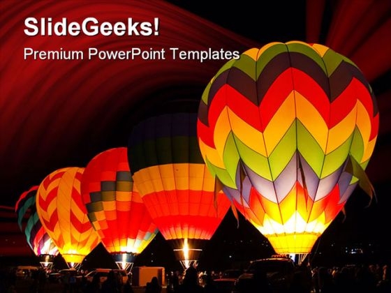 Hot Air Balloons Sports PowerPoint Template 1110