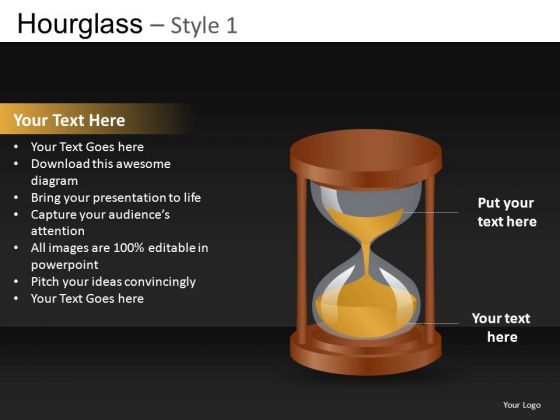 Hourglass Clipart Slides Editable PowerPoint