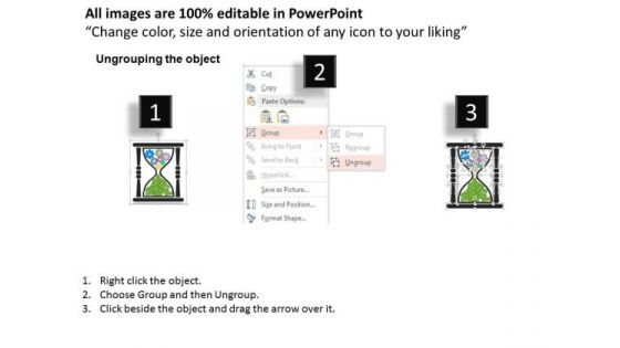 Hourglass With Money And Currency Notes PowerPoint Templates