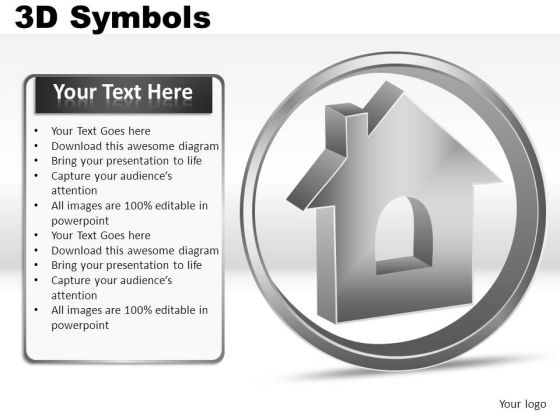 House 3d Symbols PowerPoint Slides And Ppt Diagram Templates