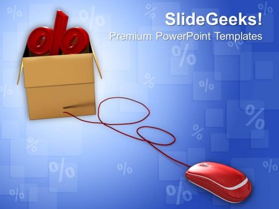 House Connected To A Computer Mouse PowerPoint Templates And PowerPoint Themes 0812
