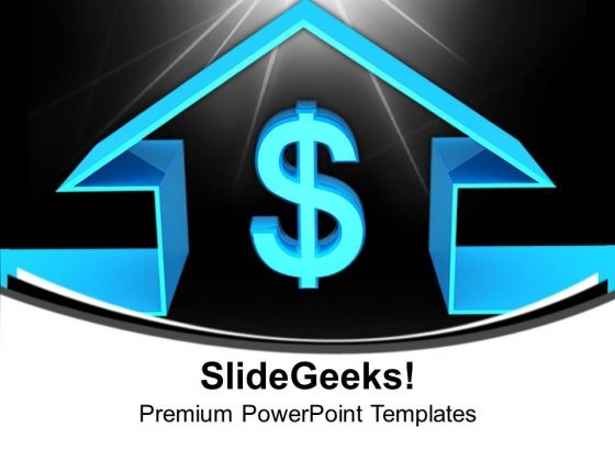 House With Dollar Sign Real Estate PowerPoint Templates And PowerPoint Themes 1112