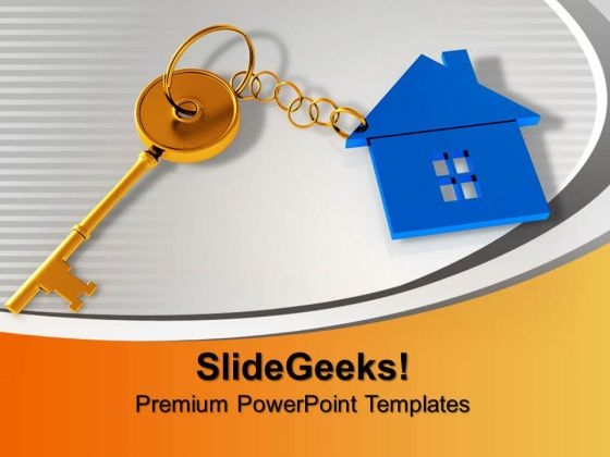 House With Key Security PowerPoint Templates And PowerPoint Themes 0912