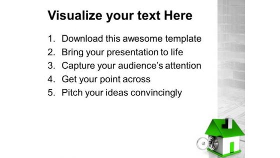 House With Key Security PowerPoint Templates And PowerPoint Themes 1112