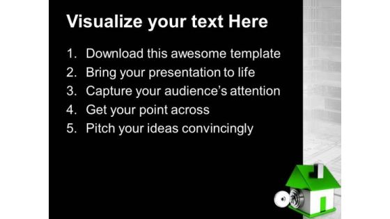House With Key Security PowerPoint Templates And PowerPoint Themes 1112