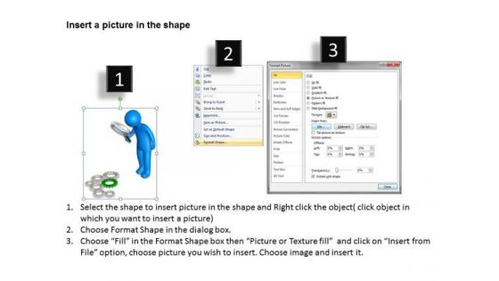 How To Draw Business Process Diagram Loupe Background PowerPoint Templates