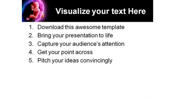 Human Fetus Medical PowerPoint Template 1110
